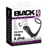 Черное эрекционное кольцо с анальной вибропробкой Vibrating Ring   Plug - Orion - в Миассе купить с доставкой