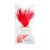 Красный перьевой тиклер Plume - 23 см. - Lola Lingerie - купить с доставкой в Миассе