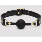 Черный кляп-шар Bound to You Faux Leather Ball Gag - Fifty Shades of Grey - купить с доставкой в Миассе