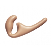 Бежевый безремневой страпон Seduction - 20,5 см. - Lola Games - купить с доставкой в Миассе