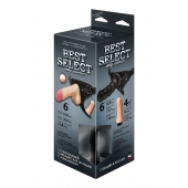 Черный пояс для женщин BEST SELECT с 3 насадками - LOVETOY (А-Полимер) - купить с доставкой в Миассе
