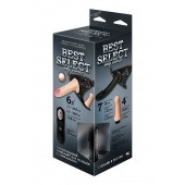 Черный женский пояс BEST SELECT с 3 насадками и вибрацией - LOVETOY (А-Полимер) - купить с доставкой в Миассе