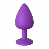 Фиолетовая анальная пробка со стразом Her Little Gem Large Plug - 9,5 см. - Pipedream - купить с доставкой в Миассе