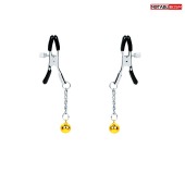 Оригинальные зажимы на соски с желтыми шариками - Notabu - купить с доставкой в Миассе