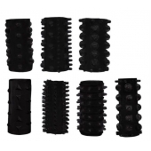 Набор из 7 черных насадок PENIS SLEEVES SET - Dream Toys - в Миассе купить с доставкой