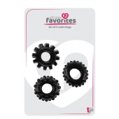 Набор из 3 черных эрекционных колец SET OF 3 COCKRINGS - Dream Toys - в Миассе купить с доставкой