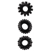 Набор из 3 черных эрекционных колец SET OF 3 COCKRINGS - Dream Toys - в Миассе купить с доставкой