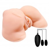 Телесная вибровагина Julie с 2 рабочими отверстиями - Baile - в Миассе купить с доставкой