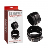 Черные оковы Classic Ankle Cuffs - Chisa - купить с доставкой в Миассе