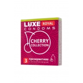 Презервативы с ароматом вишни LUXE Royal Cherry Collection - 3 шт. - Luxe - купить с доставкой в Миассе