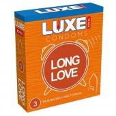 Презервативы с продлевающим эффектом LUXE Royal Long Love - 3 шт. - Luxe - купить с доставкой в Миассе