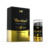 Жидкий интимный гель с эффектом вибрации Vibration! Vodka Energy - 15 мл. - INTT - купить с доставкой в Миассе