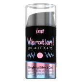 Жидкий интимный гель с эффектом вибрации Vibration! Bubble Gum - 15 мл. - INTT - купить с доставкой в Миассе