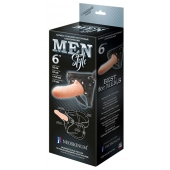 Телесный пустотелый харнесс MEN Style - 17,5 см. - LOVETOY (А-Полимер) - купить с доставкой в Миассе