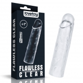 Прозрачная насадка-удлинитель Flawless Clear Penis Sleeve Add 1 - 15,5 см. - Lovetoy - в Миассе купить с доставкой