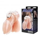 Прозрачная клетка целомудрия Acrylic See-thru Chastity Cage - BlueLine - купить с доставкой в Миассе