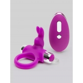 Лиловое виброкольцо с пультом ДУ Remote Control Cock Ring - Happy Rabbit - в Миассе купить с доставкой