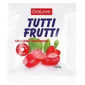 Гель-смазка Tutti-frutti со вкусом барбариса - 4 гр. - Биоритм - купить с доставкой в Миассе