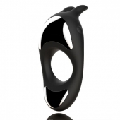 Черное эрекционное кольцо с двумя моторами Zeus Dual Vibe Cock Ring - FeelzToys - в Миассе купить с доставкой