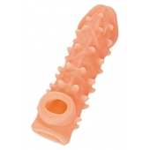Телесная закрытая насадка с пупырышками Cock Sleeve Size L - 17,6 см. - KOKOS - в Миассе купить с доставкой
