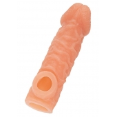 Телесная закрытая насадка с шершавой головкой Cock Sleeve Size L - 17,6 см. - KOKOS - в Миассе купить с доставкой