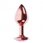Пробка цвета розового золота с малиновым кристаллом Diamond Ruby Shine L - 8,3 см. - Lola Games - купить с доставкой в Миассе