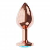 Пробка цвета розового золота с малиновым кристаллом Diamond Topaz Shine L - 8,3 см. - Lola Games - купить с доставкой в Миассе