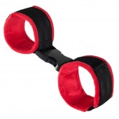 Красно-черные велюровые оковы Anonymo - ToyFa - купить с доставкой в Миассе