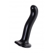 Черный стимулятор для пар P G-Spot Dildo Size M - 18 см. - Strap-on-me - в Миассе купить с доставкой