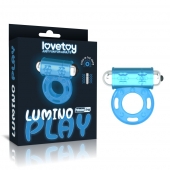 Голубое, светящееся в темноте эрекционное виброкольцо Lumino Play Vibrating Penis Ring - Lovetoy - в Миассе купить с доставкой