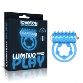 Голубое, светящееся в темноте виброкольцо Lumino Play Vibrating Penis Ring - Lovetoy - в Миассе купить с доставкой