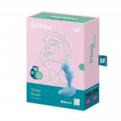 Голубой анальный вибростимулятор Deep Driver - 11,2 см. - Satisfyer - в Миассе купить с доставкой