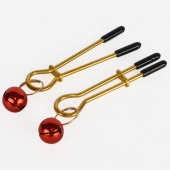Золотистые зажимы с колокольчиками Gold - Sitabella - купить с доставкой в Миассе