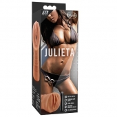 Мастурбатор-вагина цвета карамели Julieta с вибрацией - Blush Novelties - в Миассе купить с доставкой