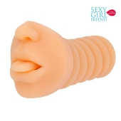 Телесный мастурбатор-ротик с высунутым язычком - Bior toys - в Миассе купить с доставкой