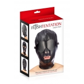 Маска-шлем с отверстием для рта и съемными шорами - Fetish Tentation - купить с доставкой в Миассе