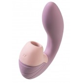 Сиреневый вибратор с вакуумным стимулятором Supernova - 16,9 см. - Satisfyer