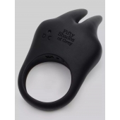Черное эрекционное виброкольцо Sensation Rechargeable Vibrating Rabbit Love Ring - Fifty Shades of Grey - в Миассе купить с доставкой
