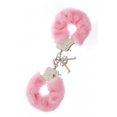 Металлические наручники с розовой меховой опушкой METAL HANDCUFF WITH PLUSH PINK - Dream Toys - купить с доставкой в Миассе