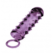 Закрытая фиолетовая насадка с пупырышками SAMURAI PENIS SLEEVE PURPLE - 14,5 см. - NMC - в Миассе купить с доставкой