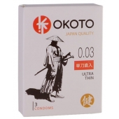 Ультратонкие презервативы OKOTO Ultra Thin - 3 шт. - Sitabella - купить с доставкой в Миассе
