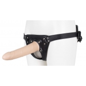 Пустотелый страпон Harness CLASSIC с бандажом - 19,5 см. - LOVETOY (А-Полимер) - купить с доставкой в Миассе