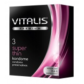 Ультратонкие презервативы VITALIS PREMIUM super thin - 3 шт. - Vitalis - купить с доставкой в Миассе