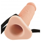 Телесный реалистичный фаллоимитатор с полостью Silicone Hollow Extension - 20 см. - Pipedream - купить с доставкой в Миассе
