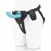Голубая изогнутая насадка 6in Remote Control Ripple P-Spot G-Spot на черных трусиках - 16 см. - Pegasus - купить с доставкой в Миассе