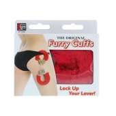 Металлические наручники с красной меховой опушкой METAL HANDCUFF WITH PLUSH RED - Dream Toys - купить с доставкой в Миассе
