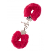 Металлические наручники с красной меховой опушкой METAL HANDCUFF WITH PLUSH RED - Dream Toys - купить с доставкой в Миассе