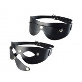 Черная кожаная маска  Новичок - Sitabella - купить с доставкой в Миассе