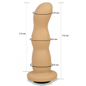 Телесная рельефная насадка Harness - 14,2 см. - LOVETOY (А-Полимер) - купить с доставкой в Миассе