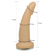 Телесная гладкая насадка Harness - 14,7 см. - LOVETOY (А-Полимер) - купить с доставкой в Миассе